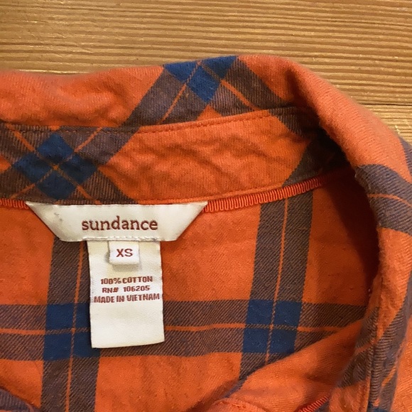 Sundance Flannel, orange/blue, XS - Picture 2 of 4